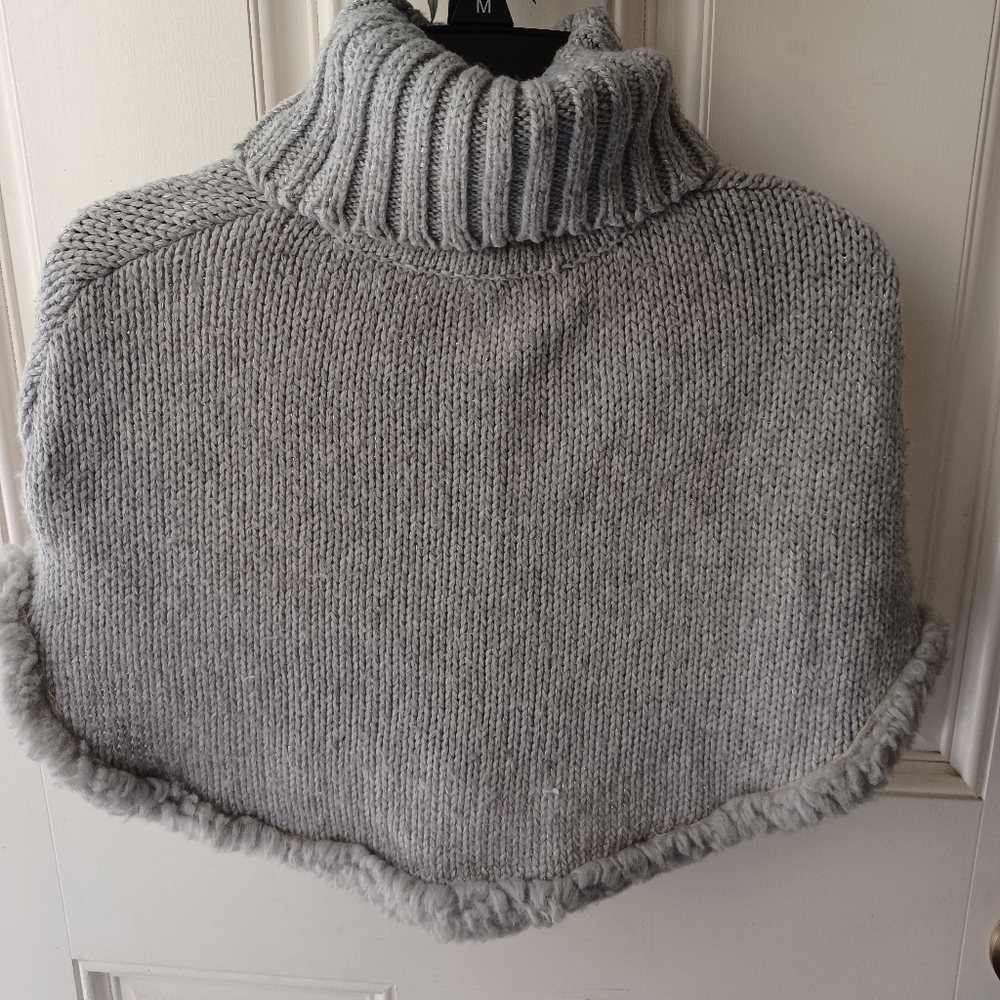 Girls poncho and velvet skirt